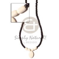 2 3mm coco pokalet black with bone flat