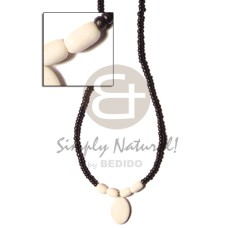 2 3mm coco pokalet black with bone flat