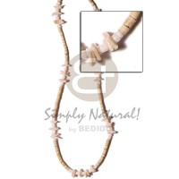 2 3 coco heishe natural with pink rose white