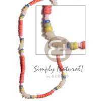 orange blue green yellow 4 5mm coco pokalet combination with white