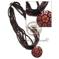 7 rows 2 3mm and 4 5mm coco Pokalet. heishe