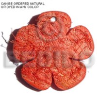 dyed coco flower with hair 40mm