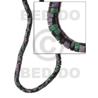 7 8mm coco heishe black with splashing
