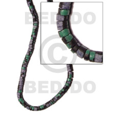7 8mm coco heishe black with splashing