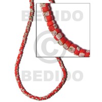 4 5mm coco Pokalet. rich red with splashing