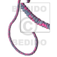 4 5mm coco Pokalet. bright pink with splashing