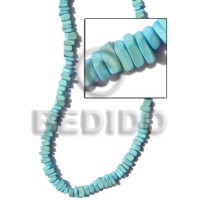 coco square cut 8x8mm aqua blue