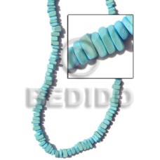 coco square cut 8x8mm aqua blue