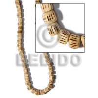 dice natural wood with burning