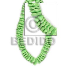 15mm coco flower beads neon green