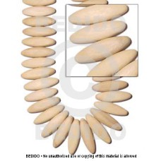 natural white wood flat football sidedrill 14mmx7mmx45mm