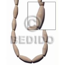 natural white wood football 30mmx10mm 