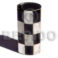 checkered lighter case inlaid with troca and