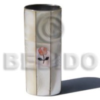 inlaid troca lighter case with rose design metal