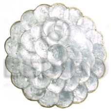 capiz round scallop placemat with gold