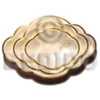 capiz oval scallop edge small with brass