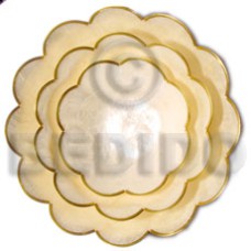 capiz scallop bowl 3 pc set