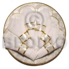 round capiz placemat 12 with table napkin