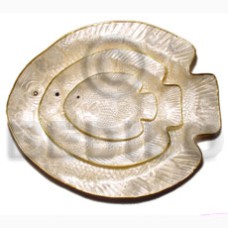 capiz piranha fish tray ( set of