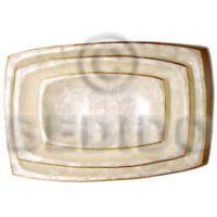 rectangular capiz plate 3 pc. set with