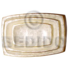 rectangular capiz plate 3 pc. set with