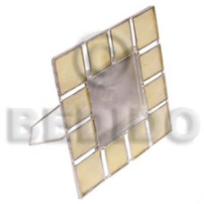 pastel yellow picture frame capiz 4x4