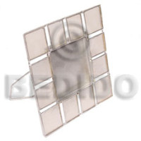 natural white picture frame capiz 4x4