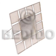 natural white picture frame capiz 4x4