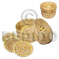 pandan monita coaster with basket case 