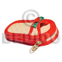pandan red slipper coin purse