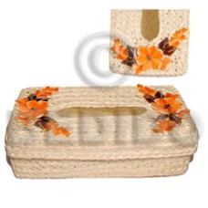 rectangular tissue box holder with red luhuanus