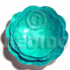 aqua blue capiz scallop bowl s m l set