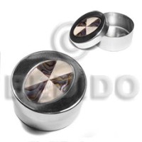 stainless metal round casing with inlaid