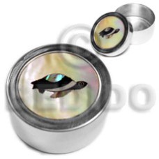 stainless metal round casing with inlaid