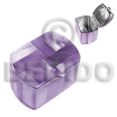 stainless metal casing with inlaid lilac hammershell