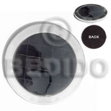 stainless metal coaster with inlaid blacktab shell