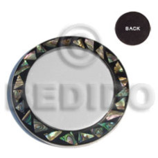 stainless metal coaster with inlaid crazy cut