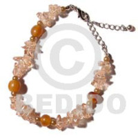clear stone crystals in brown tones with