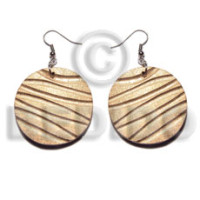 dangling 35mm round wood beads in metallic gold