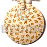 50mm round coco pendant with tiger burning