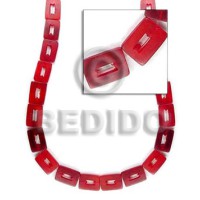 red 25mmx18mm rectangular horn with 12mmx6mm center