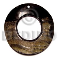 round 80mm black horn