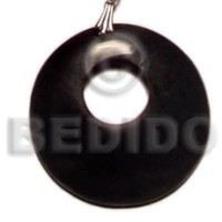 round black horn with hole 40mm