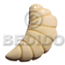 35mm natural white bone with groove