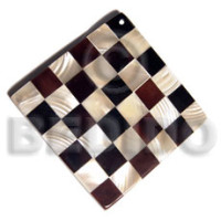 square 50mm flat resin with laminated checkered