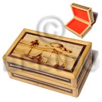 bamboo with raffia jewelry box  medium