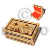 bamboo with raffia jewelry box 