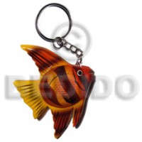 fish handpainted wood keychain 90mmx65mm  can