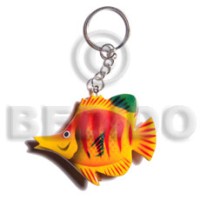 fish handpainted wood keychain 65mmx50mm  can