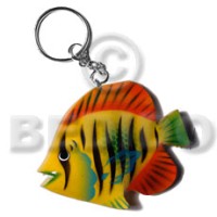 fish handpainted wood keychain 50mmx65mm  can